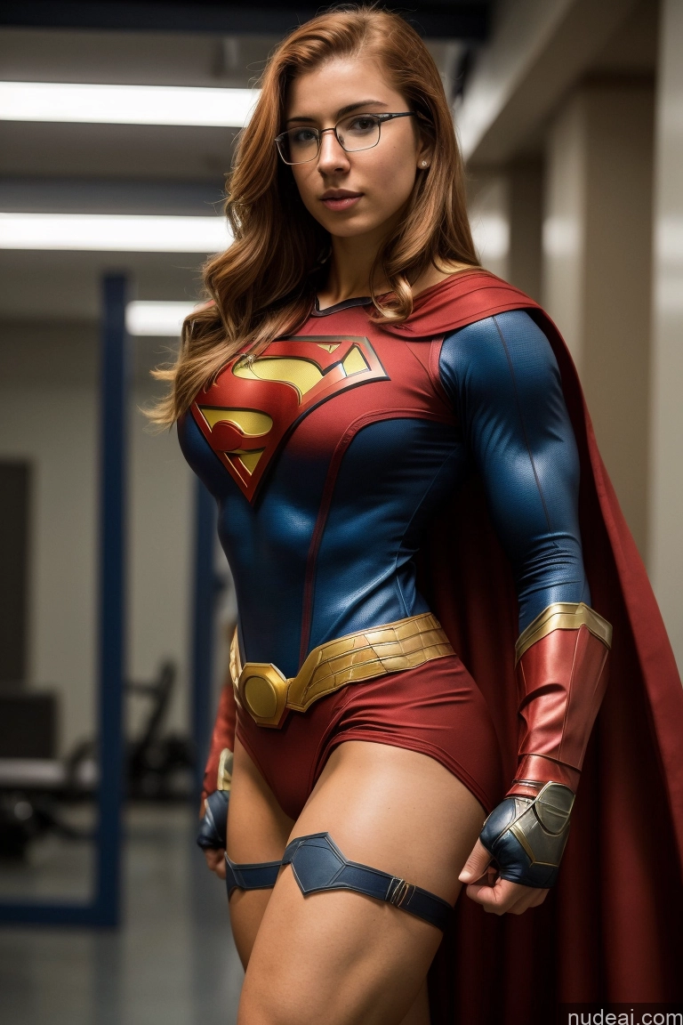 related ai porn images free for Superheroine Muscular Abs Ginger Front View Superhero Detailed Busty Glasses 18