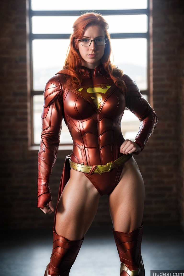 related ai porn images free for Superheroine Muscular Abs Ginger Front View Superhero Detailed Busty Glasses 18 Irish