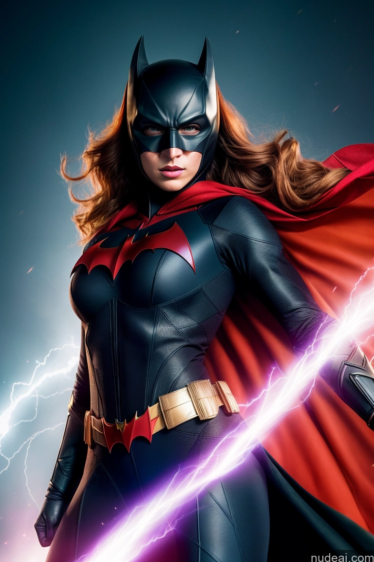 ai nude image of batmangirl is a female superhero with a cape and a sword pics of Batwoman Regal Powering Up