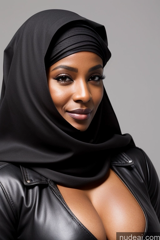 related ai porn images free for Busty Perfect Boobs Beautiful Perfect Body Dark Skin 40s African Boots Jacket Leather Niqab