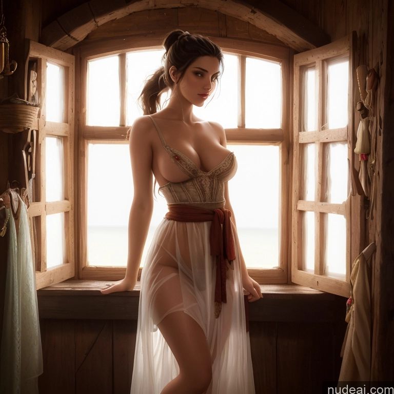 related ai porn images free for Woman Small Tits Pubic Hair Brunette Ponytail Egyptian Dark Fantasy Front View Dirndl Dress Medieval Traditional Tribal Cleavage Partially Nude Topless Transparent Bright Lighting 30s