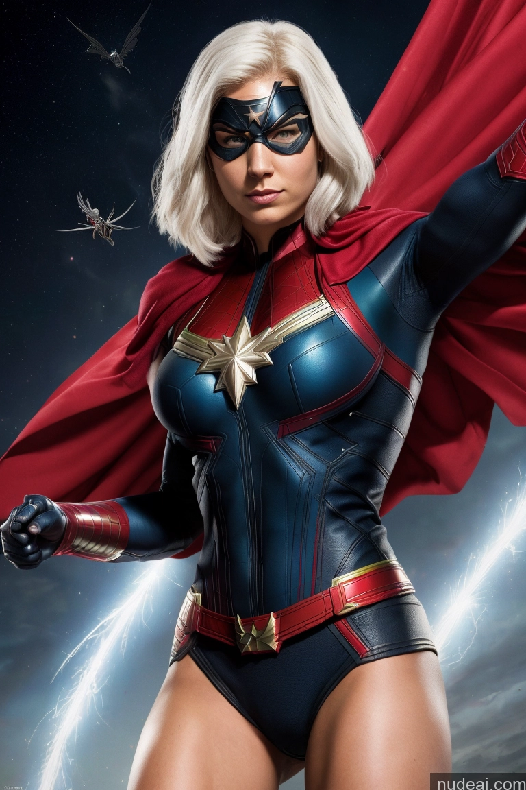 Abs Muscular Busty Hawkgirl Mary Thunderbolt Spider-Gwen Batwoman Black Cat Captain Marvel