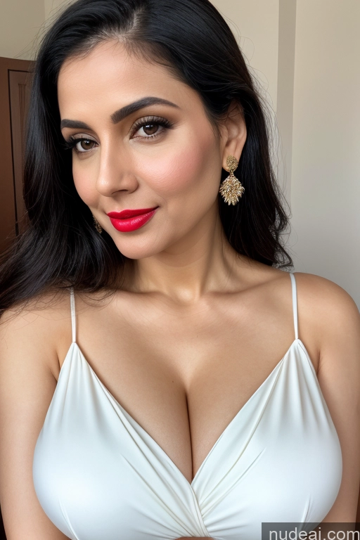 related ai porn images free for Woman One Huge Boobs Beautiful Lipstick Fairer Skin 40s Black Hair Slicked White Close-up View Sari Cleavage Simple