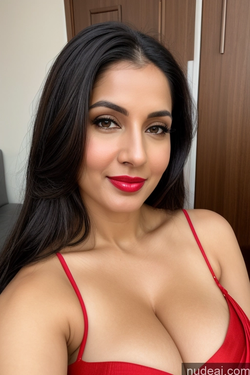 related ai porn images free for Woman One Huge Boobs Beautiful Lipstick Fairer Skin 40s Black Hair Slicked White Sari Cleavage Simple Close-up View