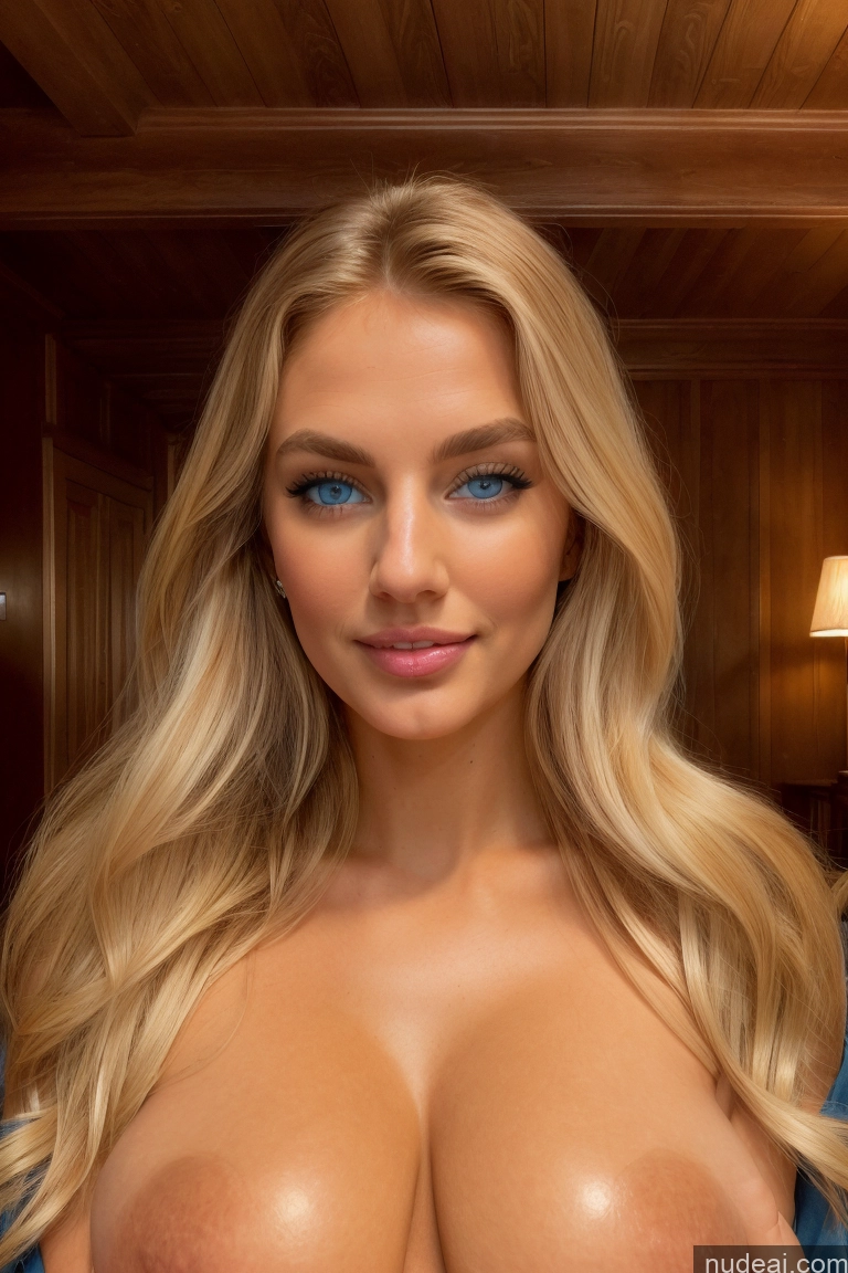 ai nude image of arafed woman with big breast posing in a room pics of Busty Perfect Boobs Beautiful Muscular Skinny Long Legs Tall Perfect Body Oiled Body Nude Complete Nude Bright Lighting Detailed Fairer Skin Victorian Parlor Dynamic View Dutch Doll Likeness Dutch Rockstar Hair Happy Fake Breasts Deep Blue Eyes Blonde Hair Model