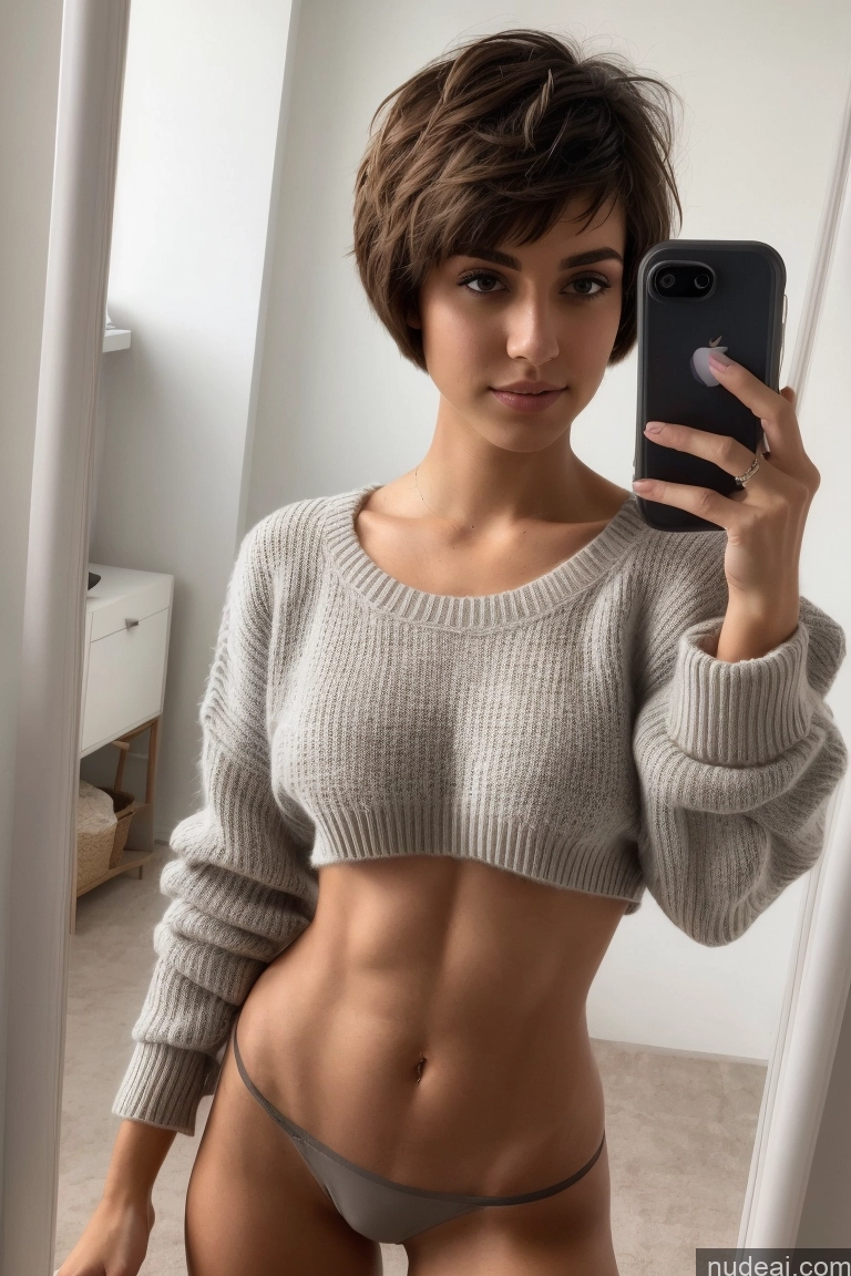 related ai porn images free for Hairy Women Pubic Hair Muscular Skinny 18 Several Sweater Mirror Selfie Short Hair Partially Nude