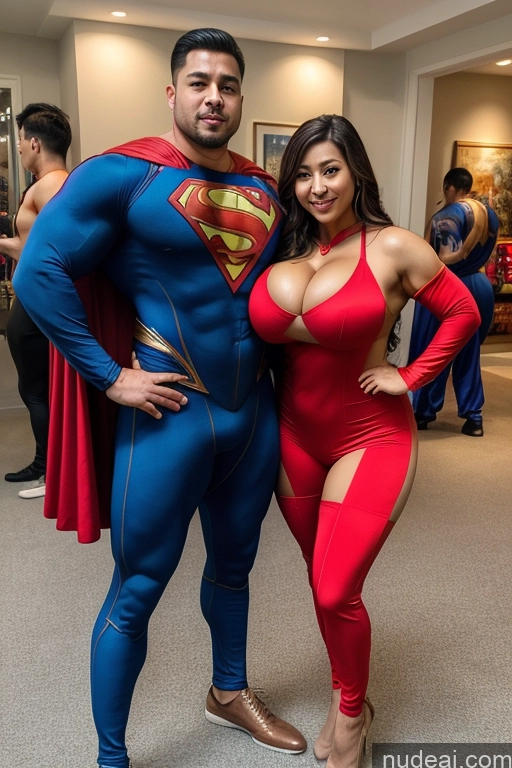 related ai porn images free for Thick Huge Boobs Big Hips Big Ass Muscular Superhero Suit Chinese Woman + Man