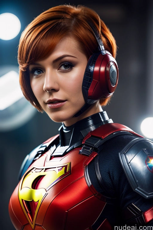 related ai porn images free for Superhero Ginger Short Hair Mech Suit