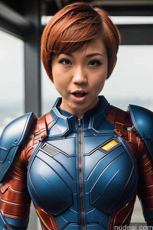 related ai porn images free for Superhero Mech Suit Muscular Skinny Short Ginger Short Hair Asian Ahegao