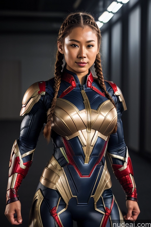 related ai porn images free for Superhero Mech Suit Muscular Ginger Asian Braided