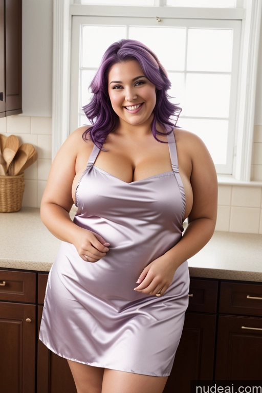 related ai porn images free for Busty Beautiful Thick Chubby Fat 30s Happy Apron Nude Satin Purple Hair Bikini