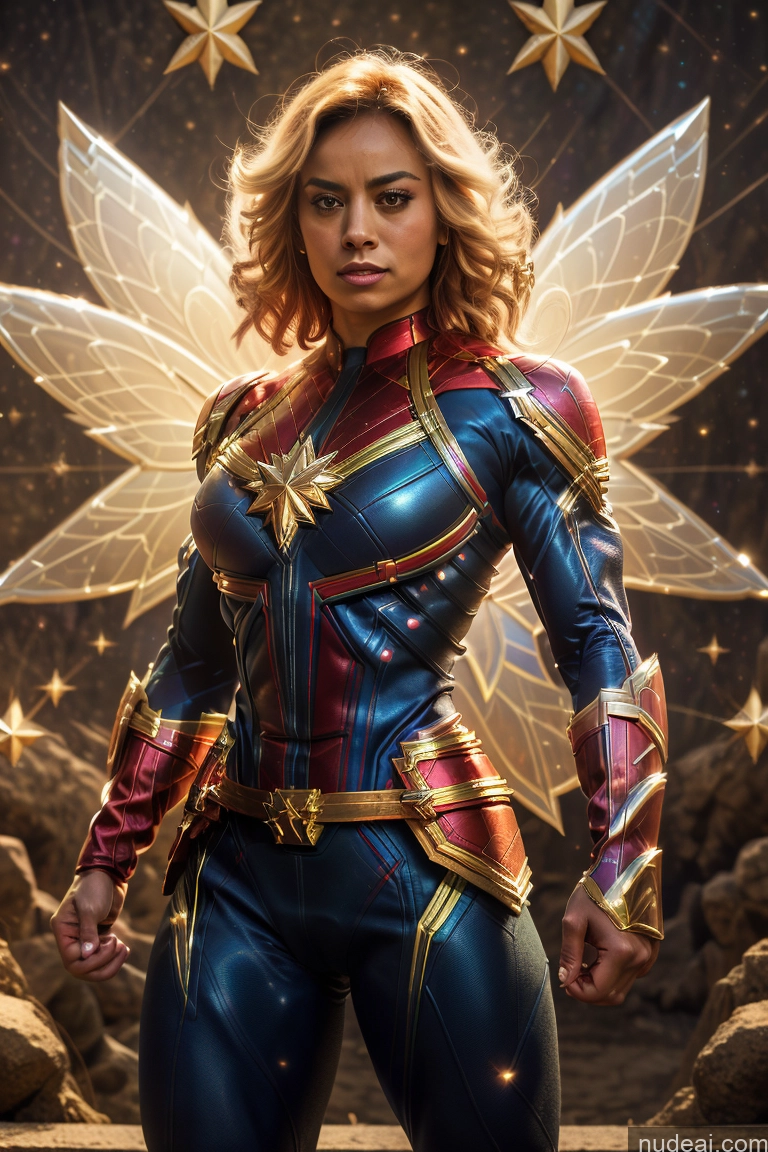 related ai porn images free for Fairy Busty Muscular Abs Bodybuilder Captain Marvel Powering Up Science Fiction Style Space