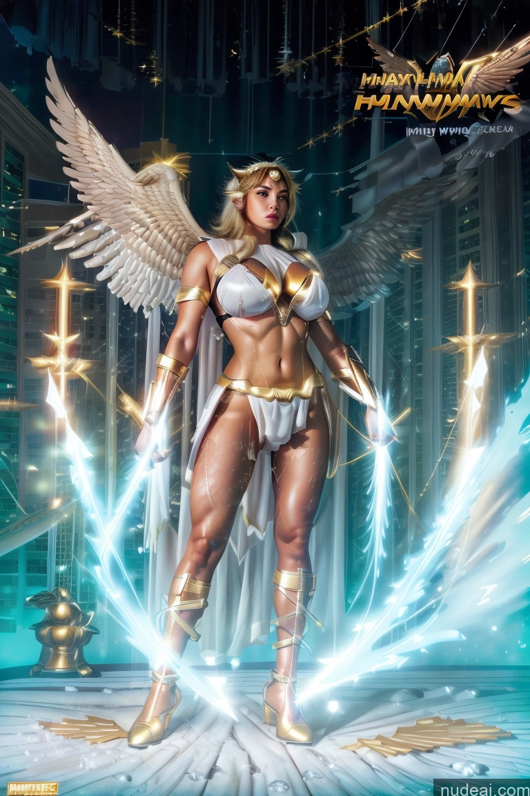 related ai porn images free for Muscular Abs Superhero Captain Marvel Batwoman Hawkgirl Mary Thunderbolt Spider-Gwen Busty Powering Up Power Rangers Captain Planet Superheroine SuperMecha: A-Mecha Musume A素体机娘 Menstoga, White Robes, In White And Gold Costumem, Gold Headpiece, Gold Belt, Gold Chain Huge Boobs Perfect Boobs Science Fiction Style Dynamic View Heat Vision Shower