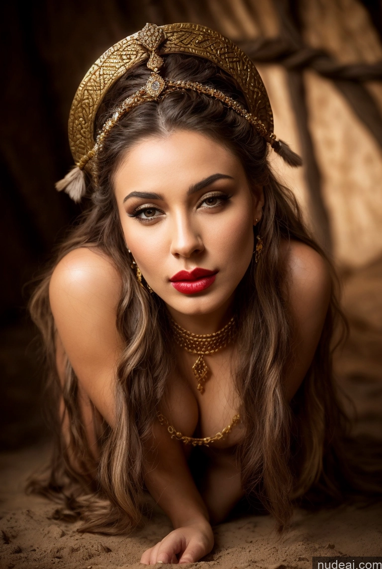 related ai porn images free for Woman One Small Tits Beautiful Lipstick 40s Pouting Lips Seductive Medieval Tribal Tunic Viking Jewelry Gold Jewelry Detailed Front View Swedish