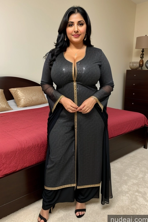 related ai porn images free for Milf One Busty Thick Chubby Big Hips Sexy Face Black Hair Straight Bedroom Front View 30s Arabic Salwar