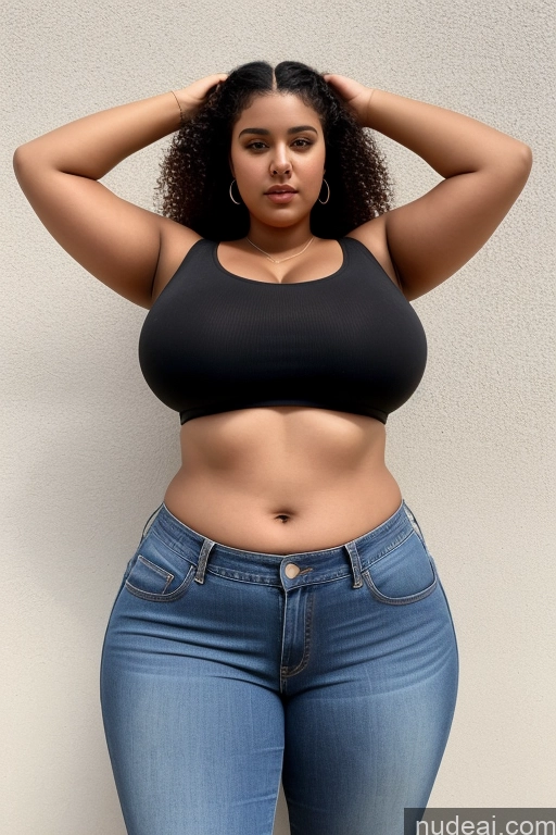 related ai porn images free for Big Ass Huge Boobs Woman One 18 Black Hair Curly Hair Arabic Big Hips Chubby Crop Top Jeans