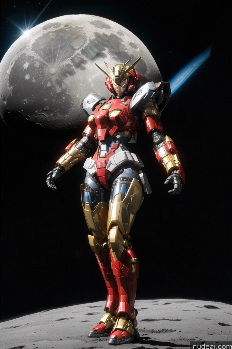 ai nude image of arafed robot standing on the moon with a sword in its hand pics of Muscular Abs Powering Up Superhero Moon Busty SuperMecha: A-Mecha Musume A素体机娘 SSS: A-Mecha Musume A素体机娘 REN: A-Mecha Musume A素体机娘 Mecha Musume + Gundam + Mecha Slider Woman