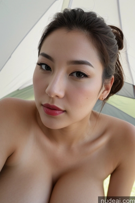 related ai porn images free for Woman One Huge Boobs Beautiful Lipstick Fairer Skin Slicked Korean Tent Close-up View Detailed Simple