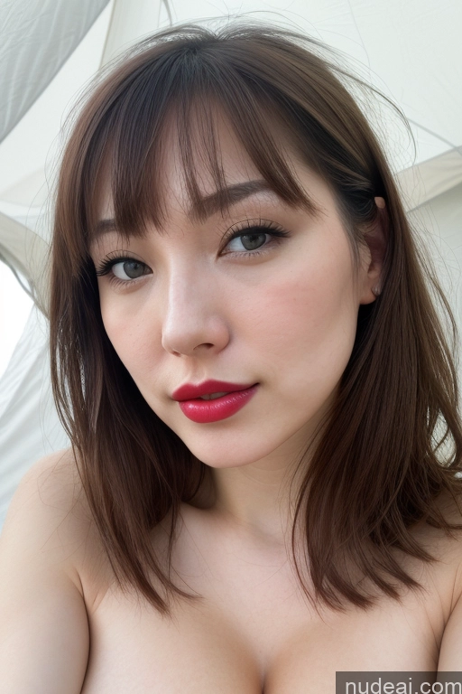 related ai porn images free for Woman One Beautiful Lipstick Fairer Skin Bangs Japanese Detailed Simple Huge Boobs Tent Close-up View