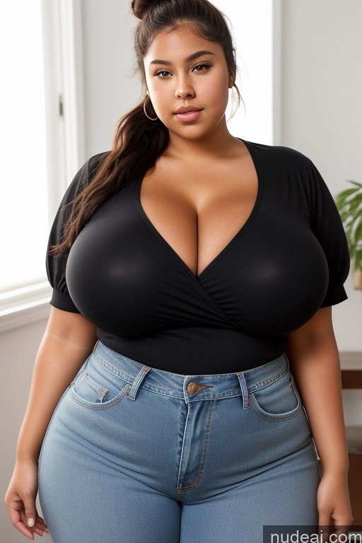 related ai porn images free for Woman Huge Boobs Perfect Boobs Beautiful Big Ass Thick Fat Big Hips Perfect Body Tanned Skin 18 Black Hair Hair Bun Czech Blouse Jeans