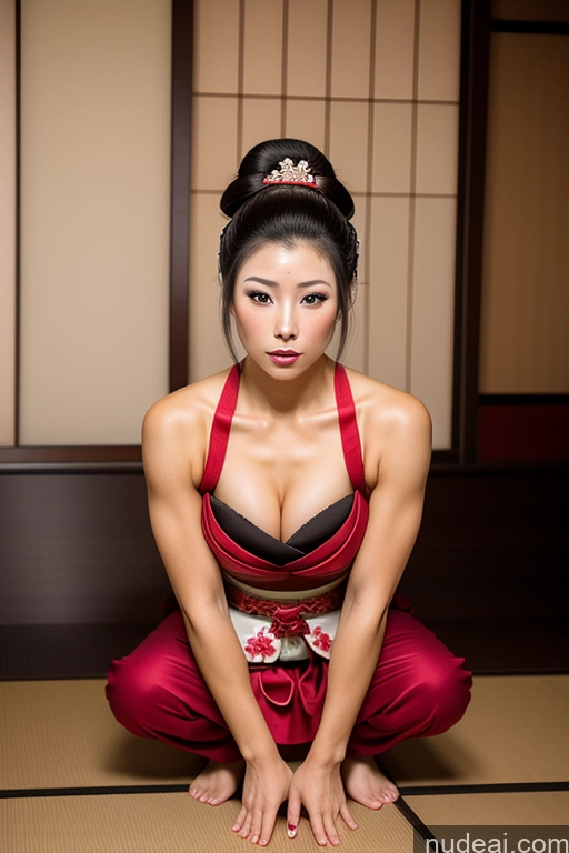 related ai porn images free for Beautiful Skinny 40s Sexy Face Seductive Brunette Squatting Hair Bun Geisha