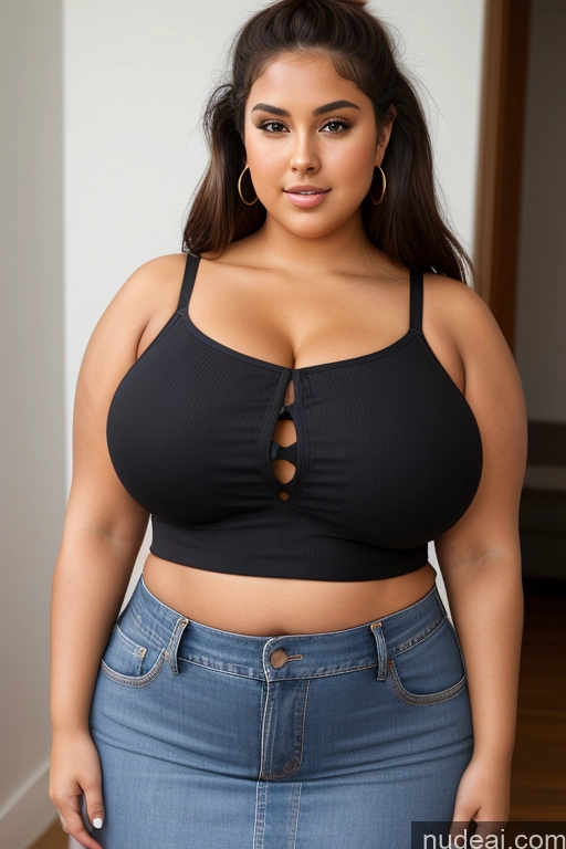 related ai porn images free for Woman Busty Perfect Boobs Beautiful Big Ass Thick Fat Big Hips Perfect Body Tanned Skin 18 Black Hair Hair Bun Czech Crop Top Blouse Jeans Long Skirt