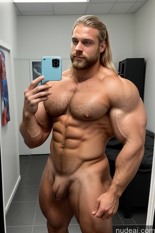 ai nude image of arafed man with a beard taking a selfie in a mirror pics of Bodybuilder Several Hairy Women Pubic Hair Muscular 20s Scandinavian Hospital Mirror Selfie Huge Boobs