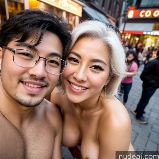 related ai porn images free for Several Small Tits Glasses 60s Happy White Hair Bangs Korean Soft + Warm Street Front View Blowjob Nude Topless Jewelry Dark Lighting Woman + Man