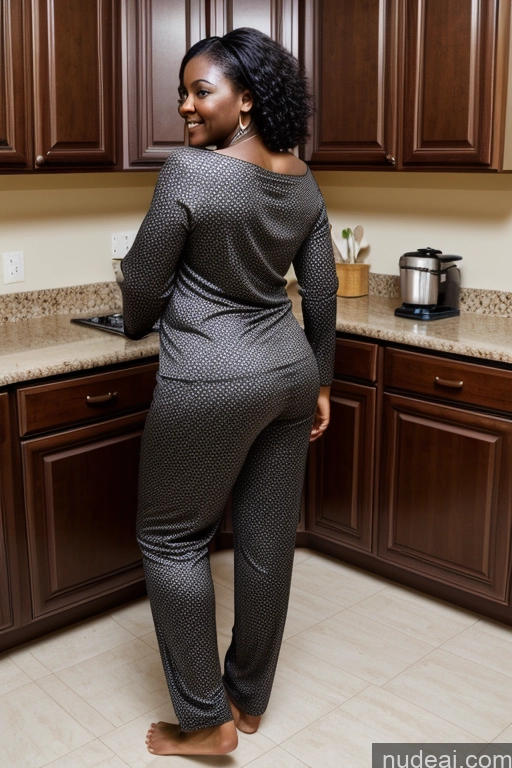 related ai porn images free for Big Ass Big Hips Skinny Milf Kitchen African Pajamas Back View