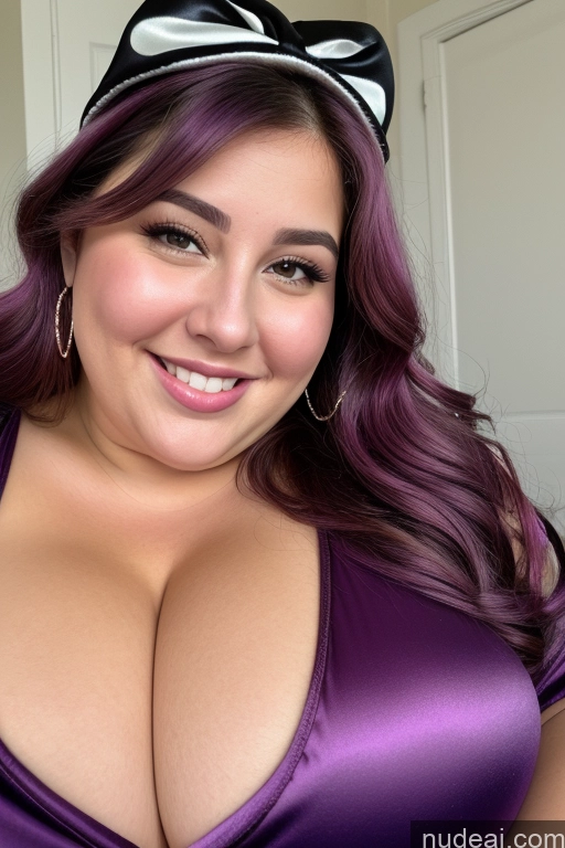 related ai porn images free for Woman Busty Thick Chubby Fat 30s Happy Purple Hair Jewish Onesie Gloves Satin Jewelry Close-up View Beautiful Huge Boobs