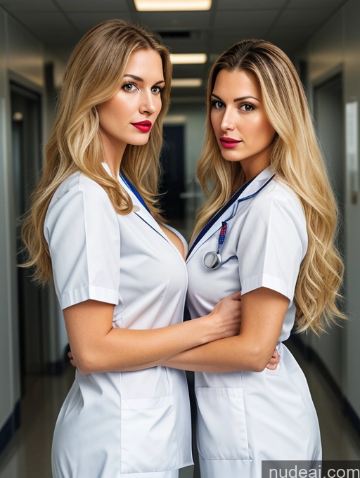 related ai porn images free for Woman Busty Beautiful Tall 40s Serious Blonde German Hospital Doctor Perfect Boobs Seductive Lipstick Long Hair Close-up View Two