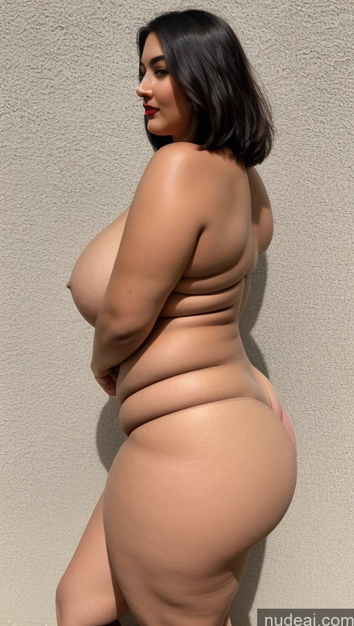 related ai porn images free for One Huge Boobs Busty Beautiful Big Ass Chubby Thick Lipstick Tall Tanned Skin Side View Soft + Warm Black Hair Italian 20s Bobcut