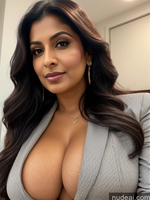 related ai porn images free for Model One 30s Indian Front View Busty Suit Cleavage