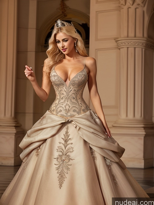 Elemental Series - Ice Regal Blonde Seductive FairArguementBut Perfect Boobs Haute Couture | Ball Gown Haute Couture V1