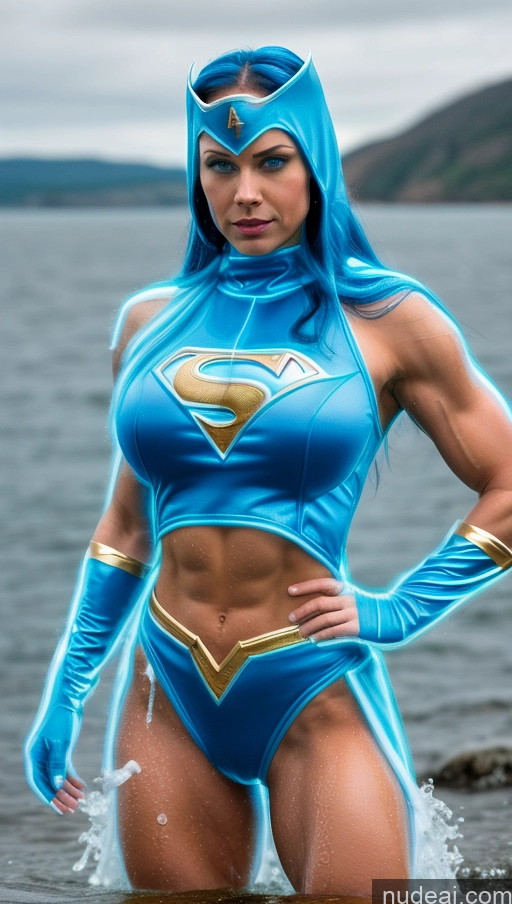 related ai porn images free for Bodybuilder Busty Muscular Abs Deep Blue Eyes Superhero Regal Neon Lights Clothes: Blue Shower Powering Up Squirt Blue Hair Dynamic View Heat Vision Mary Thunderbolt