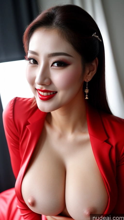 related ai porn images free for Woman Huge Boobs Beautiful Lipstick Fairer Skin 30s Happy Seductive Slicked Korean Close-up View Devil Bright Lighting Sexy Face