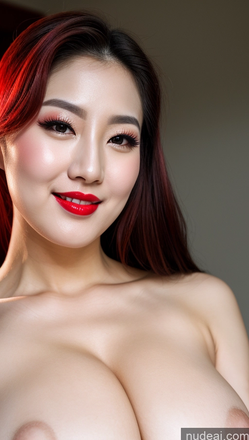 related ai porn images free for Woman Huge Boobs Beautiful Lipstick Fairer Skin 30s Happy Seductive Slicked Korean Close-up View Devil Bright Lighting Sexy Face