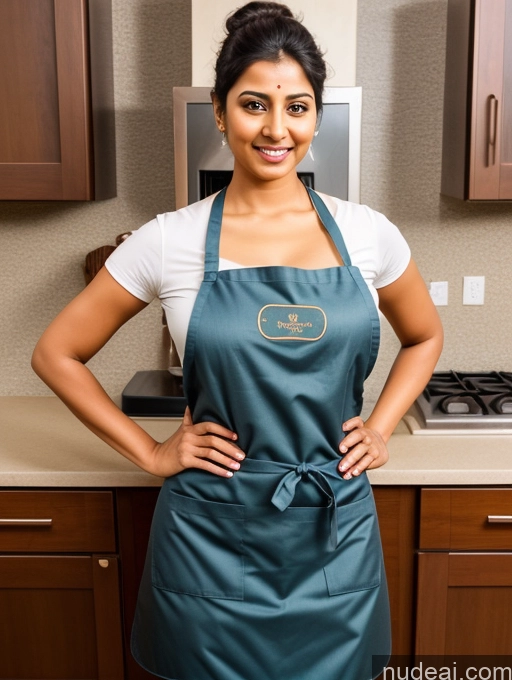 related ai porn images free for Model One Busty Beautiful 30s Hair Bun Indian Front View T-pose Apron