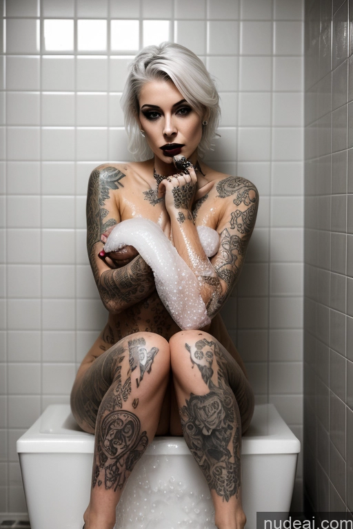 related ai porn images free for Woman One Perfect Body Shower Nude Goth Tattoos Bathing Skin Detail (beta) White Hair Detailed