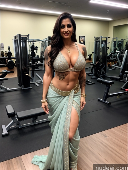 related ai porn images free for Bodybuilder Busty Beautiful Abs Tattoos Big Ass Thick Tall Fairer Skin 30s Sari Indian Brunette Cleavage Diamond Jewelry Dark Lighting Gym