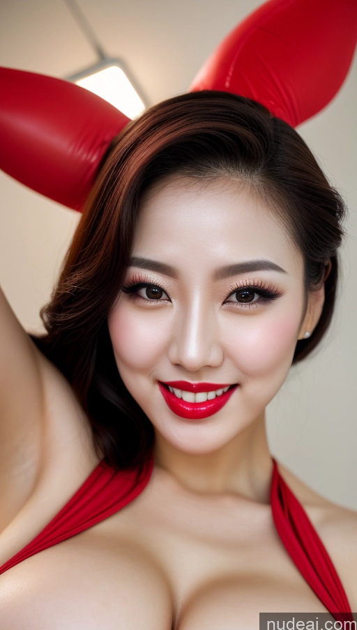 related ai porn images free for Woman Huge Boobs Beautiful Lipstick Fairer Skin 30s Happy Seductive Slicked Korean Close-up View Devil Bright Lighting Sexy Face