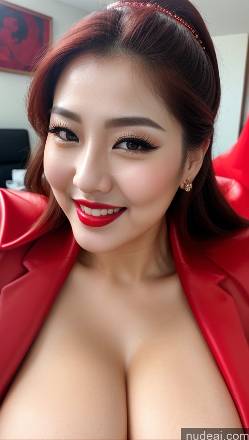 related ai porn images free for Woman Huge Boobs Beautiful Lipstick Fairer Skin 30s Happy Seductive Slicked Korean Close-up View Devil Bright Lighting Sexy Face