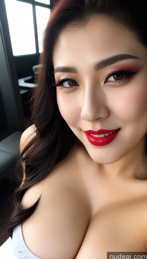 related ai porn images free for Woman Huge Boobs Beautiful Lipstick Fairer Skin 30s Happy Seductive Slicked Korean Close-up View Bright Lighting Sexy Face Devil Black Hair