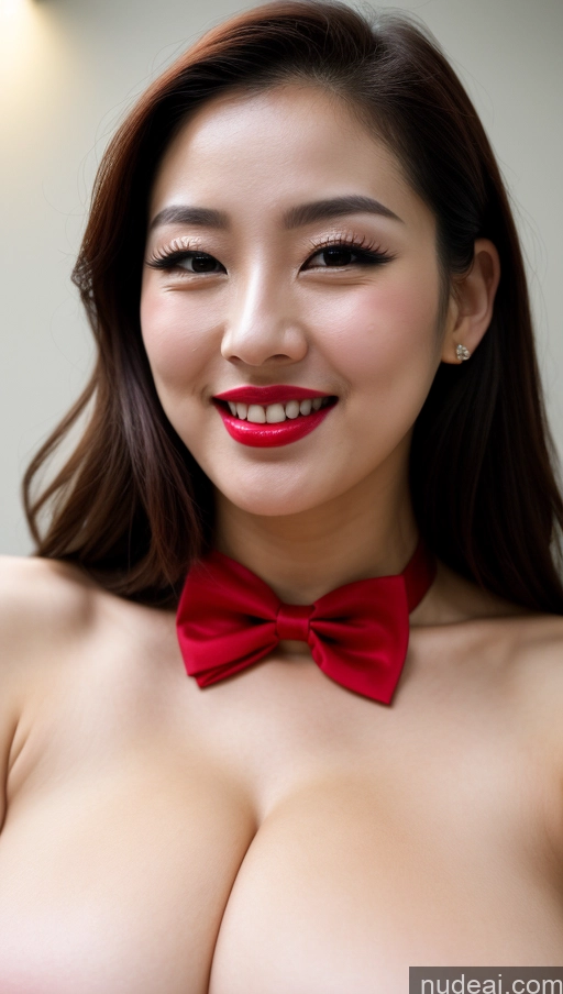 related ai porn images free for Woman Huge Boobs Beautiful Lipstick Fairer Skin 30s Happy Seductive Slicked Korean Close-up View Devil Bright Lighting Sexy Face Bow Tie