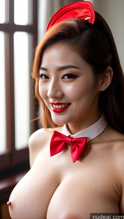 related ai porn images free for Woman Huge Boobs Beautiful Lipstick Fairer Skin 30s Happy Seductive Slicked Korean Close-up View Devil Bright Lighting Sexy Face Bow Tie Nude