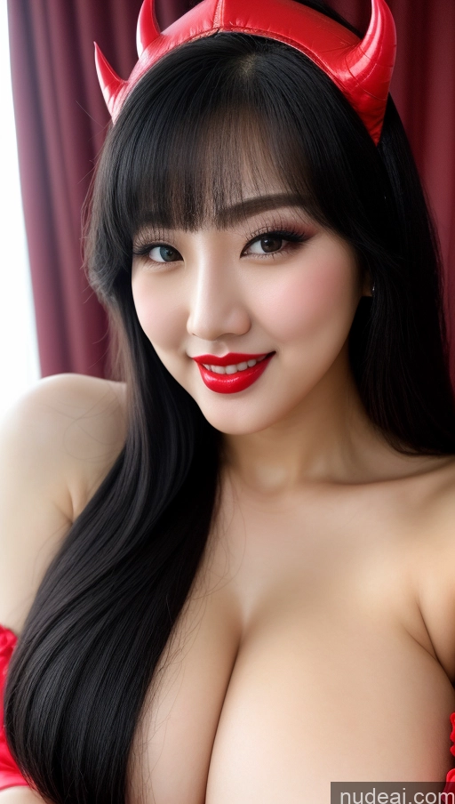 related ai porn images free for Woman Huge Boobs Beautiful Lipstick Big Ass Fairer Skin 30s Happy Seductive Black Hair Slicked Korean Close-up View Devil Bright Lighting Sexy Face