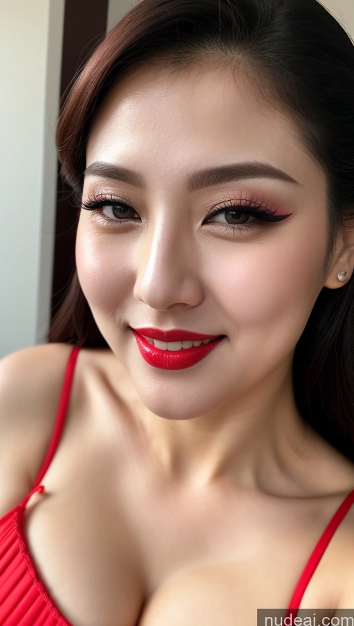 related ai porn images free for Woman Huge Boobs Beautiful Lipstick Fairer Skin 30s Happy Seductive Black Hair Slicked Korean Close-up View Devil Bright Lighting Sexy Face