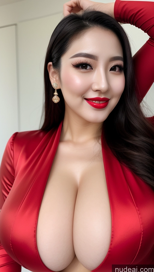 related ai porn images free for Woman Huge Boobs Beautiful Lipstick Fairer Skin 30s Happy Seductive Black Hair Slicked Korean Close-up View Devil Bright Lighting Sexy Face