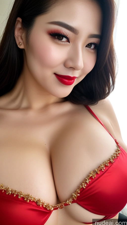 related ai porn images free for Woman Huge Boobs Beautiful Lipstick Fairer Skin 30s Happy Seductive Black Hair Slicked Korean Close-up View Devil Bright Lighting Sexy Face