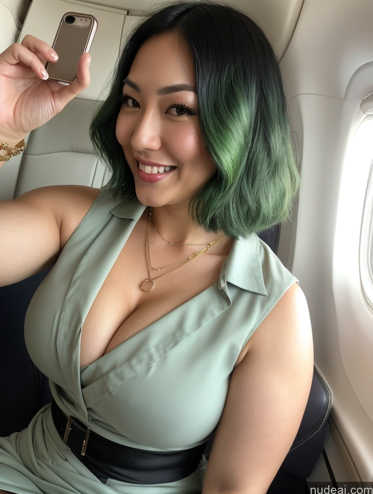 related ai porn images free for Woman Busty Beautiful Muscular Thick Chubby Fat Big Hips 30s Happy Straight Japanese Close-up View Flight Attendant Cleavage Jewelry Perfect Boobs Laughing Mirror Selfie Green Hair